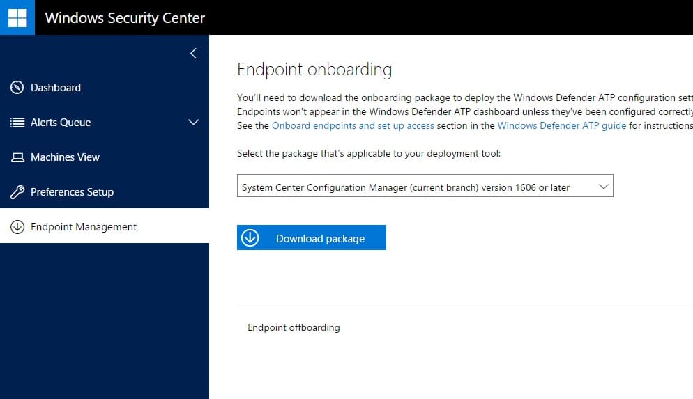 Onboarding Windows 10 devices into Windows Defender Advanced Threat Protection with ConfigMgr