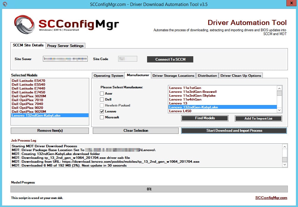 Sccm Mdt Driver Package Automation For Dell Lenovo And Hp Hardware