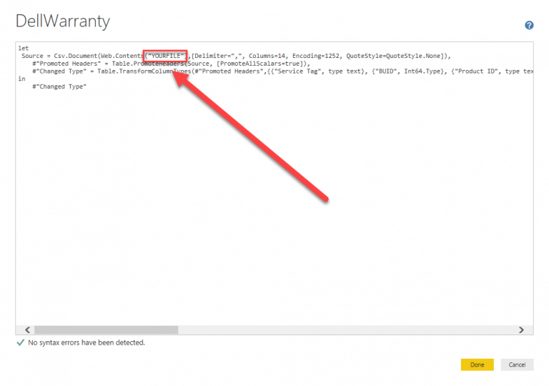 Dell Warranty Checker ConfigMgr PowerBI Report MSEndpointMgr