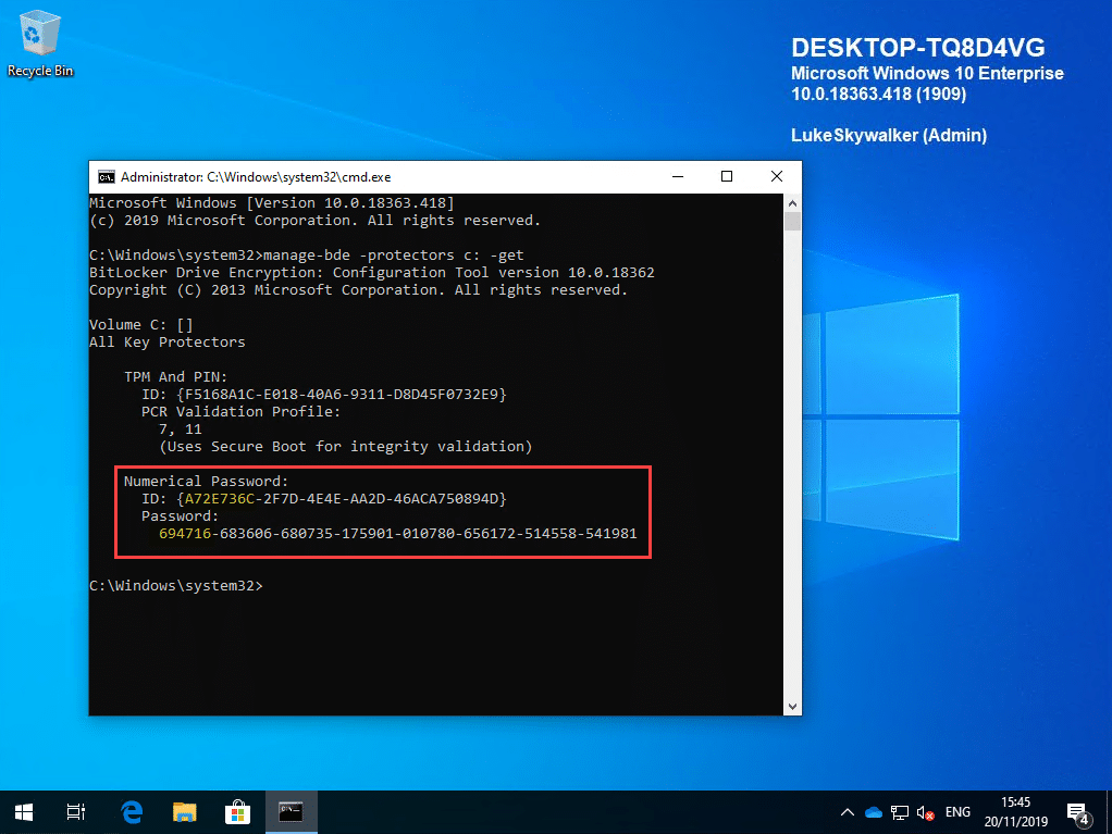 Fetch key. BITLOCKER перемычка. Show BITLOCKER Key cmd.