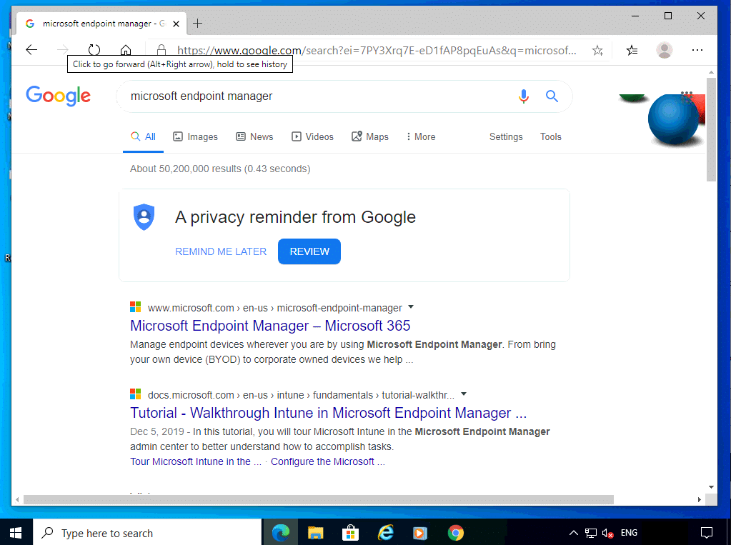 what is microsoft edge home page default