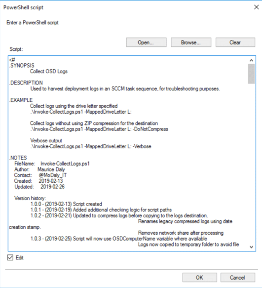 sccm mdt copy log files to network share