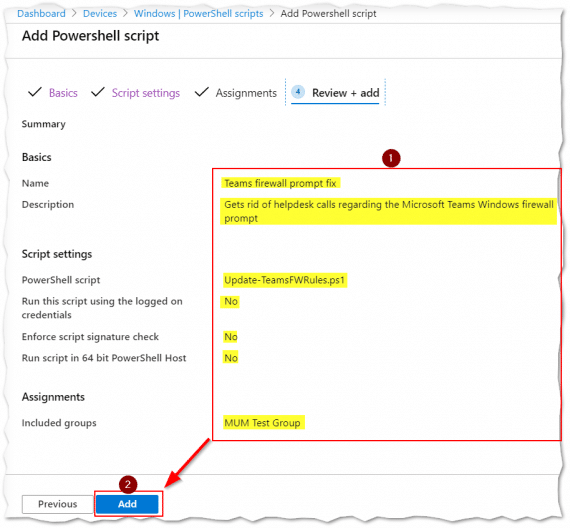 Managing Microsoft Teams Firewall requirements with Intune