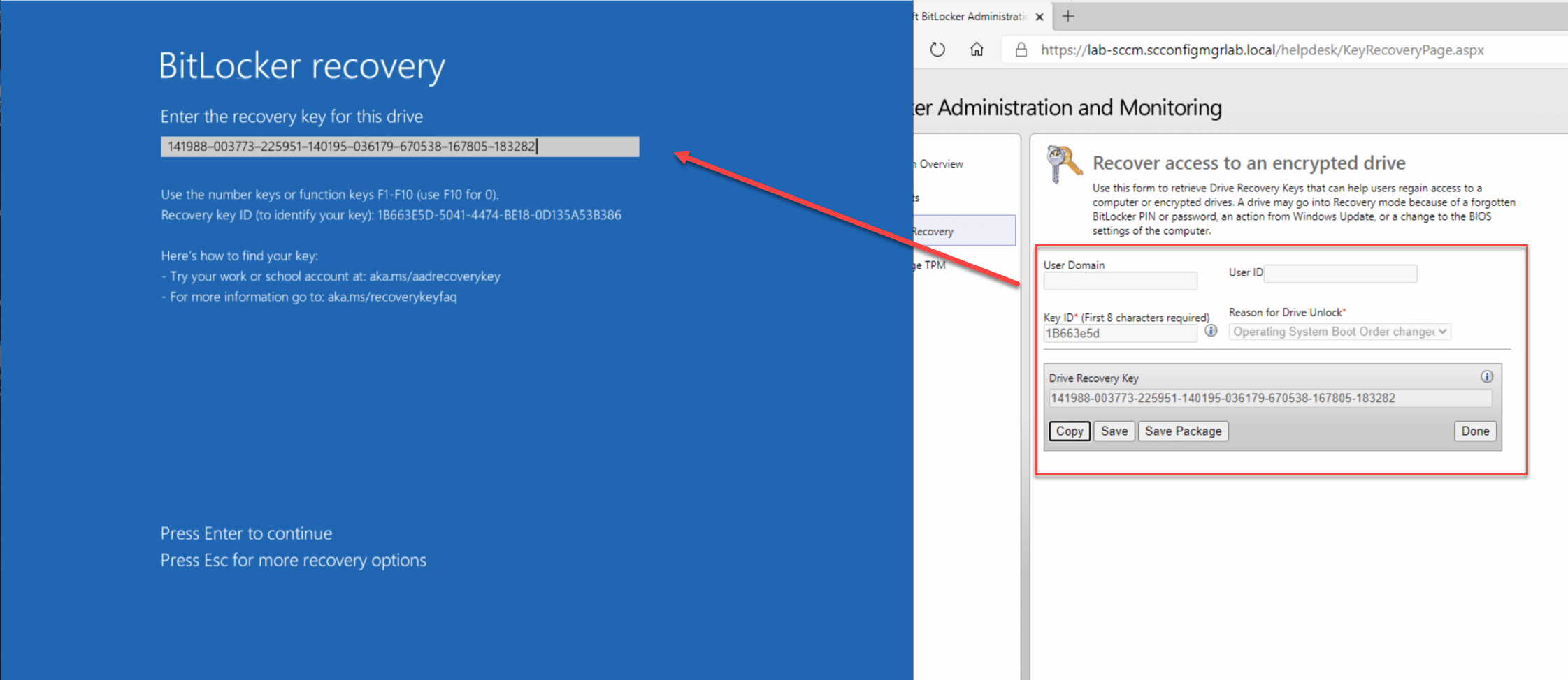 bitlocker management sccm