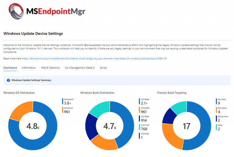 Windows update settings compliance msendpointmgr
