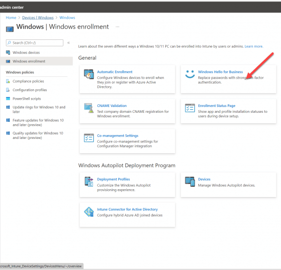 Manage Windows Hello for Business (WHfB) with Intune MSEndpointMgr