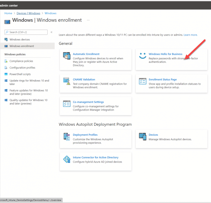 Manage Windows Hello for Business (WHfB) with Intune MSEndpointMgr