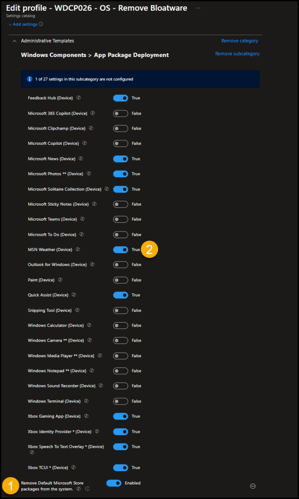 Remove built-in Apps