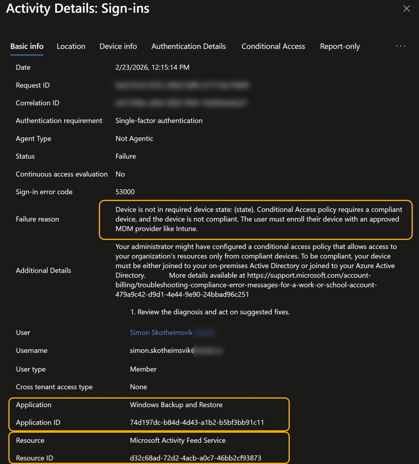 Troubleshooting Windows First Sign‑in Restore When Conditional Access ...