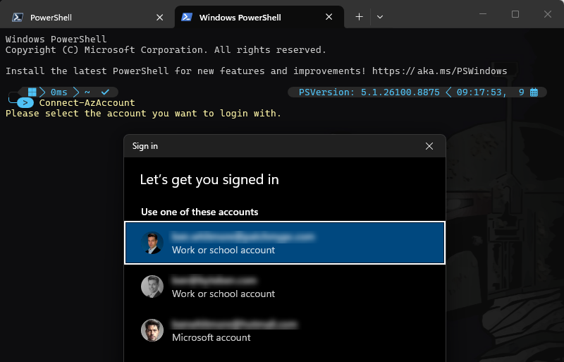 Connect-AzAccount and WAM