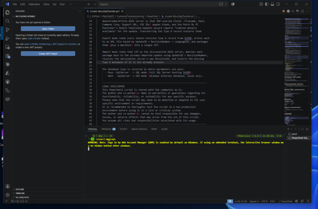 WAM Prompt Hidden