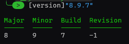 unspecified revision in version in .Net